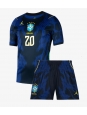Otroške Nogometnih dresov Brazilija Lucas Paqueta #20 Gostujoči SP 2026 Kratki rokavi (+ hlače)